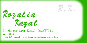 rozalia kazal business card